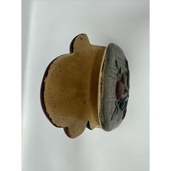 Hand Painted Vgt Mushroom Ceramic Napkin Holder 1970s MCM Letter Mail Holder - Picture 4 of 6